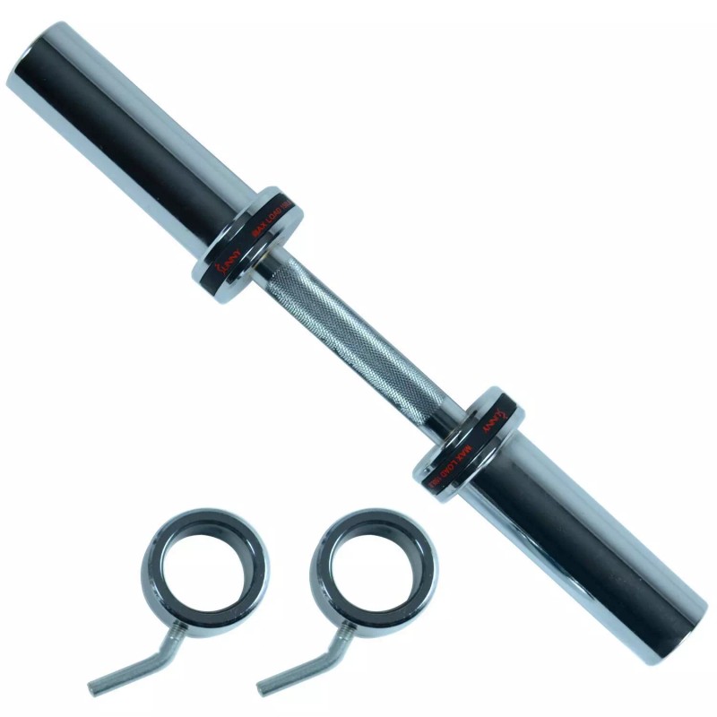 Sunny Health And Fitness Olympic Single Dumbbell Handlebar With Ring