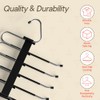 Black Space Saving Pants Hangers 4 Pack, 6 Layer Jeans