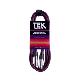 Premium XLR Cable for a Clearer Audio Signal with Balanced Male to Female Microphone Lead, plus Cable Tie, for professional DJ, stage and studio (Purple, 6m)