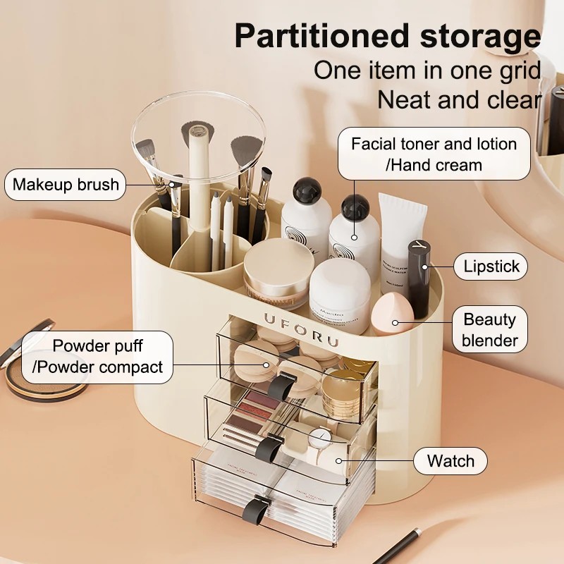UFORU US Stock Plastic Large Best Quality Makeup Brush Organizer