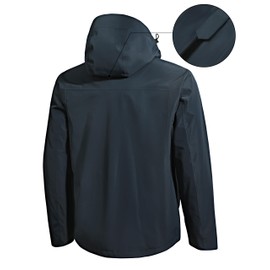 Pioneer Camp Mens Rain Jacket Waterproof Shell Jacket Hooded Lightweight Rain Coat for Outdoor Hiking 4 Pockets Windbreaker