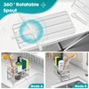 Sinnsally Kitchen Sponge Holder,Sink Caddy Organizer with High Brush Holder,Stainless