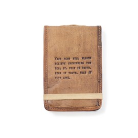 Sugarboo Mini Faith, Truth & Love Leather Journal - 4x6 Inches - for Jotting Notes, Creative Reflections, and Daily Entries