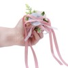MOJUN Wedding Wrist Corsage Boutonniere Set Artificial Rose and Handmade