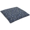 Linseed Cushion 19 x 19 cm Organic Fabric Flower Blue