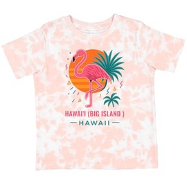 inktastic Hawaii Big Island Flamingo Tropical Palm Toddler T-Shirt 5-6 Tie Dye Pink 46cb1