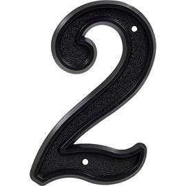 HIllman 844042 6-Inch Plastic House Number 2