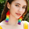 Rainbow Earrings for Women Men Pride Accessories Colorful Earrings (Rainbow