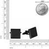 Carbon Fiber Inserts Checker Pattern Cuff Links for Men in