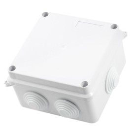 YXQ 100x100x70mm IP65 Waterproof Enclosure Electrical Junction Box w Holes Project Case Square White ABS