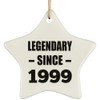 Designsify Christmas Tree Decoration, 25th Birthday Legendary Since 1999, Star