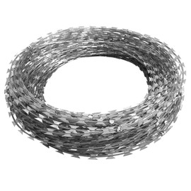 CHARMMA BTO-22 Clipped Concertina NATO Razor Wire Galvanized Steel 492'-14.12KG