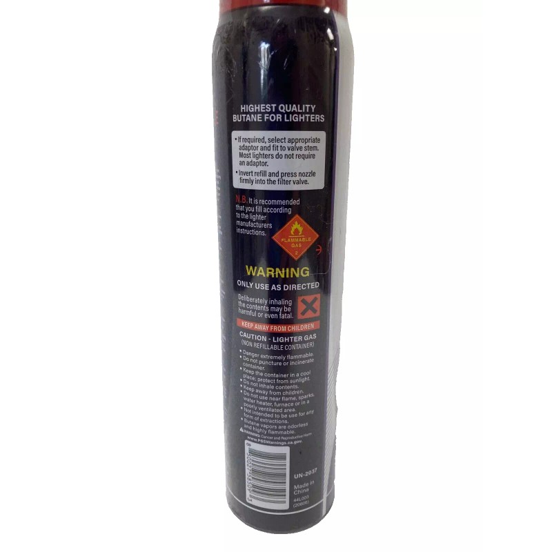 Peaks Butane Fuel Refill for Torch Lighter 150ml, 3 Pack