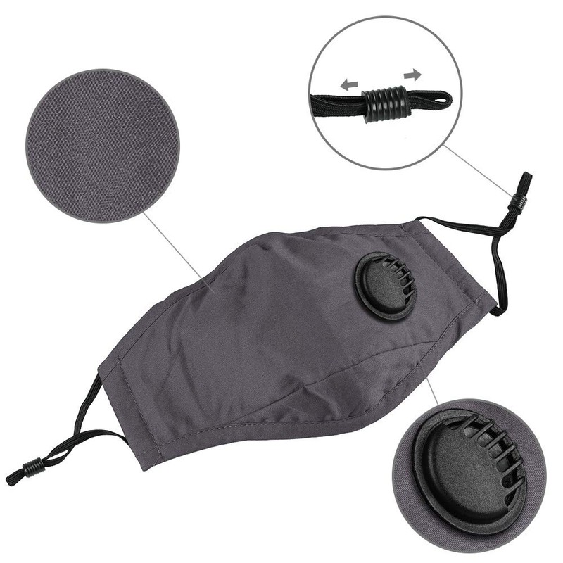 NUÜR Washable Face Mask, 3 Layer Design, Air Valve and