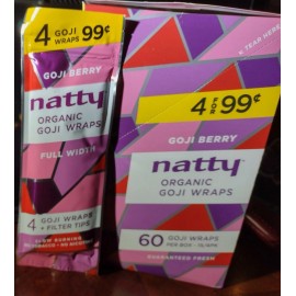 Natty Organic Herbal Flavored Wraps Goji Berry 5/4ct packs