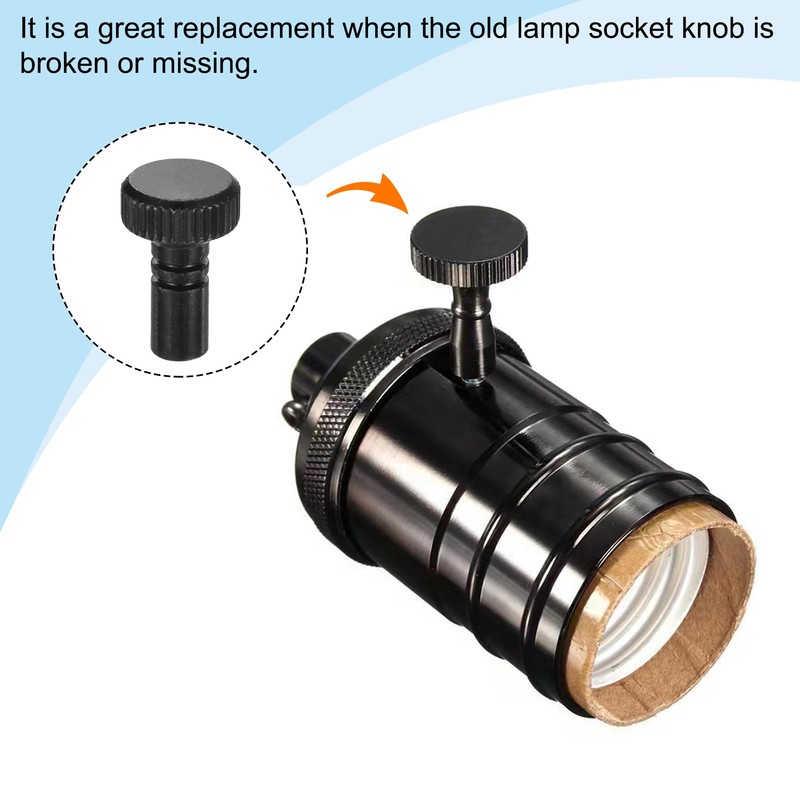 sourcing map 6Pcs Lamp Turn Knob On/Off Lamp Switch Replacement