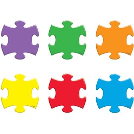 TREND enterprises, Inc. Puzzle Pieces Mini Accents Variety Pack, 36 ct