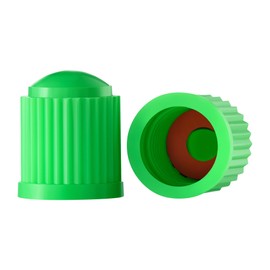 Valve-Loc Tire Valve Caps (25-Pack) Green Universal Stem Covers for Cars SUVs Bike and Bicycle Trucks Motorcycles | Heavy-Duty Airtight Seal | Screw-On Easy-Grip Use (Green)
