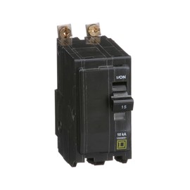 Square D QOB215 Bolt-On Mount Standard Miniature Circuit Breaker With Visi-Trip Indicator 2-Pole 15 Amp 120/240 Volt AC QO