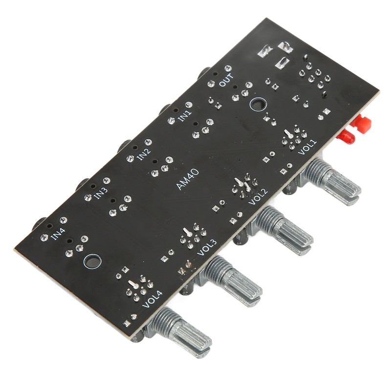 4 Way Stereo Mixer Board 4 In 1 Out Adjustable
