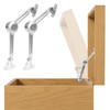 2pcs Chest Hinges, Alloy Lid Support Locking Fixed Hinge Close
