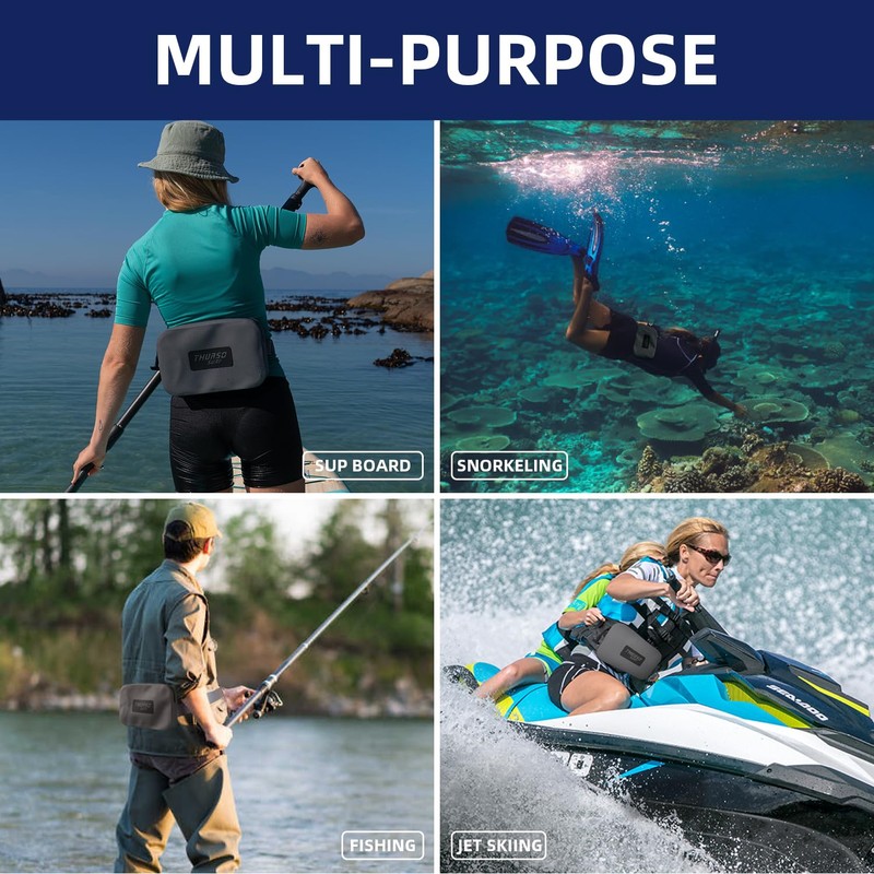 THURSO SURF Waterproof Fanny Pack Dry Bag Floating Adjustable Waist