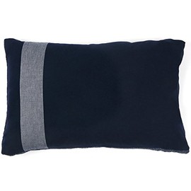 Imabari Towel Pillow Cover Summer Gauze Winter Pile All Season 17.7 x 35.4 inches (45 x 90 cm) Iori Line Pillowcase (Navy)