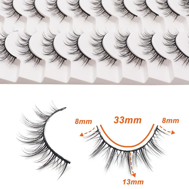 Losha Manga Lashes Fluffy Faux Mink Lashes Natural Look 10