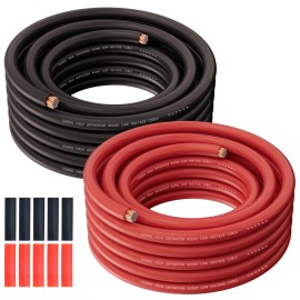 Mygatti 10 Gauge Wire (25FT Each, Red/Black), Low Voltage Primary Automotive or Ground