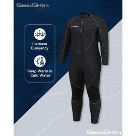 Seaskin Plus Size Full Wetsuit for Mens 3mm