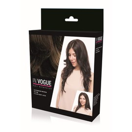 In Vogue – Clip in Wavy Hair Extension – Wavy Hair Extension for Hair Lengthening – Dark Brown – 55 cm