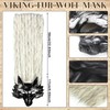 Newcotte 2 Pcs Halloween Viking Fur Costume Set Faux Fur