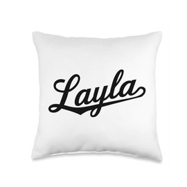 Layla Name Women Cute Girl Elegant Female Love Throw Pillow