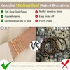 Kenivira Gold Beaded Bracelets for Women, Stackable Gold Initial Bracelets