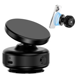 SZWYM Car Smartphone Holder, Electric Vacuum Suction Phone Holder, 360 Degree Rotation, Magnetic Car Suction Cup Holder, Smartphone Stand, Magnet, Suction Type, Car Smartphone Holder, Suction Cup,