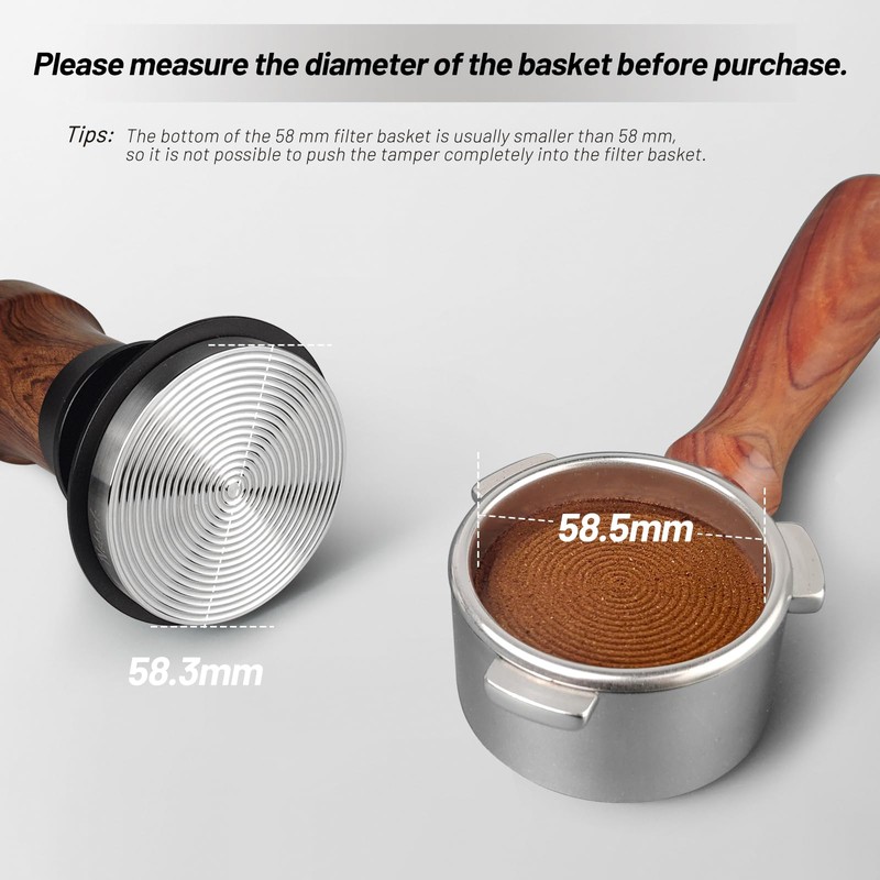 NOTSEK Coffee Tamper 58mm, 30lbs Constant Pressure Tamper Tool with