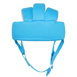 Baby Protective Helmet Toddler Anti-Fall Harnesses Cap with Chin Strap Infant Adjustable Headguard Breathable Head Cushion Bumper Bonnet for Aged 0-3 Years Old Learning to Walk Craw Stand (Lake Blue)