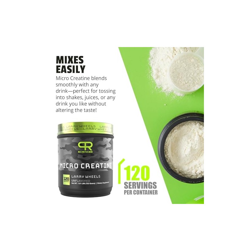Larry Wheels | PR Creatina Micronizada | 100% Creatine Monohydrate