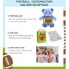 DolliBu Baby Blue Bear Stuffed Animal with Football Plush -
