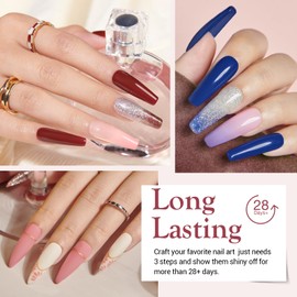 AZUREBEAUTY 31 Pcs Dip Powder Nail Kit Starter, 20 Colors Glitter Nude Pink Gray Red Dip Powder Liquid Set with Top&Base Coat Activator for French Nails Art Manicure DIY Salon Woman Gift