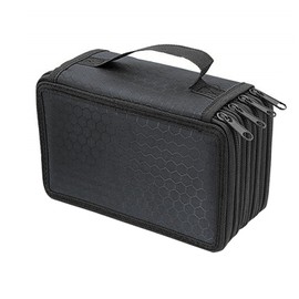 Wjelet Large Pencil Case Boys for Art Lovers 72 Slots Large Capacity Ideal for Watercolour Pencils, Markers and Gel Pens Black, black, Europe