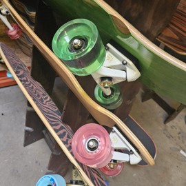 Generic 70mm Gel Soft Longboard Skateboard Blank Wheels (Clear Green)