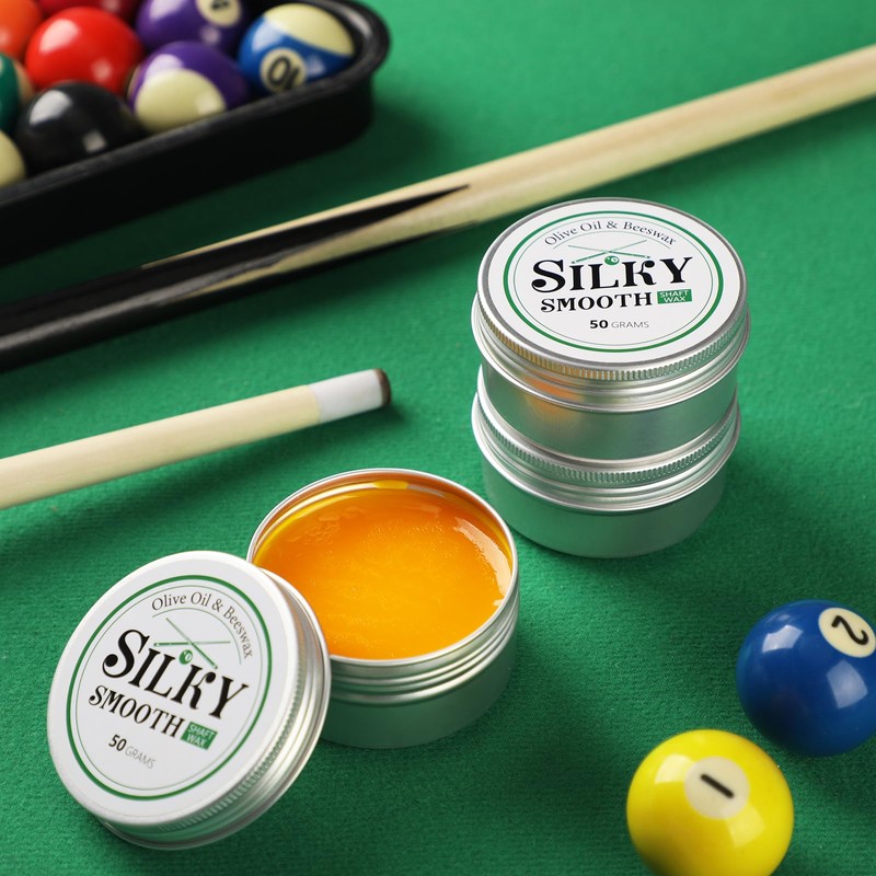 Threlaco 3 Pack Pool Cue Shaft Wax Pool Stick Silky