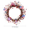 Americana Flag Red Blue Berry White Star Wreath 4th of