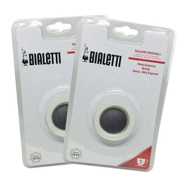 Bialetti 1 Cup Stovetop Moka Express Replacement Filter & Gasket Seals by Bialetti