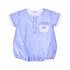Carriage Boutique Baby Boy Hand Embroidered Creeper Romper - Blue
