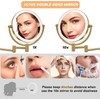 Hardwired Bathroom Makeup Mirror Wall Mount Gold, Double Sided 1/10X