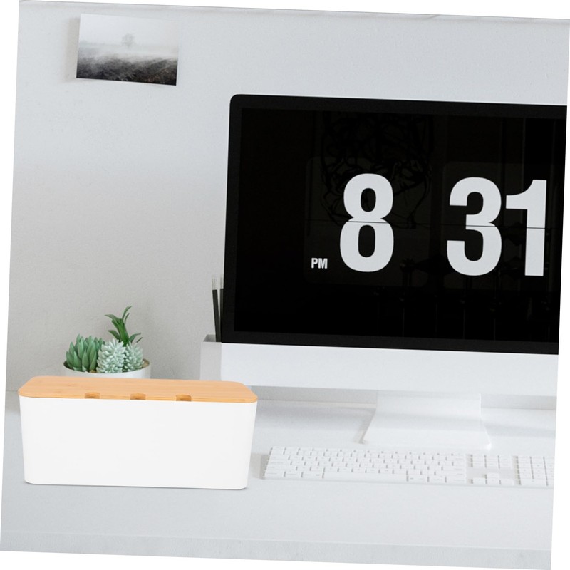 KONTONTY Cable Cover Organizer Line Storage Box Hide Wires Power