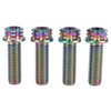 UHDFBDHF 4Pcs Titanium Bolt Flange Torx Head M8 M10 x