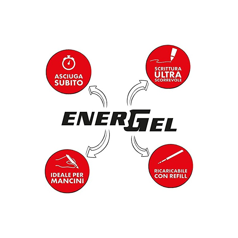 Pentel BL77E Energel MX Snap Lock 0.7 mm + Blue